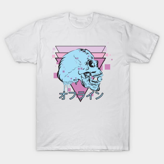 Offline Skull Vapor T-Shirt by Tony Romano